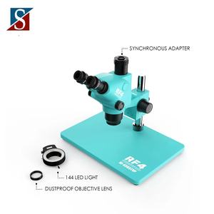 RF6565TVP Optique stéréo trinoculaire <span class=keywords><strong>microscope</strong></span> 6.5-65X Optique Microscopio pour téléphone mobile de réparation
