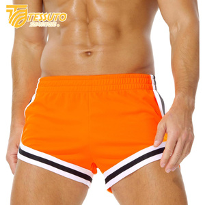 Pantalones cortos atléticos para correr de alta calidad para hombres y mujeres, pantalones cortos transpirables de secado rápido, bolsillos con cremallera a rayas, teñidos lisos - Product Image 4