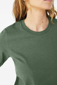 Camiseta Unisex de Algodón Verde con Cuello Redondo y Media Manga, Corte Regular, Lisa, Informal, para Verano, con Logotipo Personalizado, Fabricación de Ropa OEM - Product Image 4