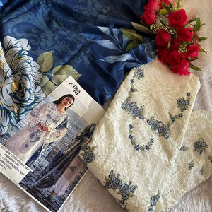 ชุดผ้าฝ้ายปักลายหรูหราสไตล์อินเดียพิมพ์ลายดิจิทัลสำหรับงานปาร์ตี้เทศกาลผ้าคอตตอนสไตล์อินเดีย - Product Image 1