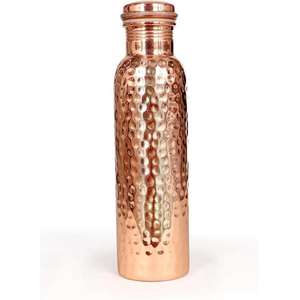 Botella de agua de cobre puro de calidad superior de 1000ml para beber saludablemente y beneficios de desintoxicación disponibles a precio de fábrica de La India - Product Image 3