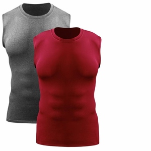 Séchage rapide hommes Rash Guard à manches courtes Protection UV chemise de Compression pour Gym natation Surf Fitness entraînement course - Product Image 3