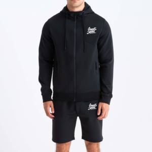 การออกแบบใหม่ที่กําหนดเองธรรมดาบุรุษแขนสั้นเสื้อกันหนาวหมวกขนแกะเสื้อสวมหัวผู้ชายเสื้อผ้าสตรี - Product Image 6