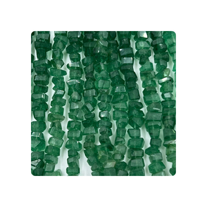 Cuentas de pepitas facetadas de cuarzo fresa verde Premium de 8 pulgadas 12-15 MM aprox. 12-15mm aprox. Fabricación de joyas, precio de fábrica - Product Image 2