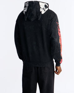 Sweat à capuche à fermeture éclair intégrale à prix avantageux 2026, sweat à capuche personnalisé avec strass, impression sérigraphique, délavé à l'acide, sweat à capuche surdimensionné avec strass - Product Image 3