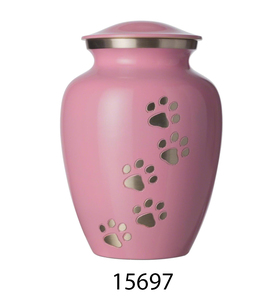 Urna Funeraria Premium de Latón para Mascotas con Motivo de Huella Impresa, Perfecta para Preservar Recuerdos Preciosos de Perros y Gatos - Product Image 1