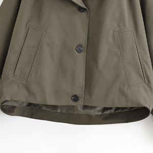 Veste d'automne tendance 2025, vêtements pour femmes, cape, veste coupe-vent à capuche, veste décontractée à manches courtes, veste à revers pour femmes - Product Image 6