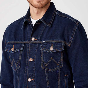 Vente en gros de vestes jeans avec logo personnalisé pour hommes veste jeans d'hiver veste jeans au design coloré pour hommes - Product Image 4