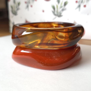 Brazalete de Resina Hecho a Mano, Ecológico y de Lujo, Elegante, Transparente, Arte Tradicional, Coleccionable, Joyería de Moda, Regalo para Mujer - Product Image 3