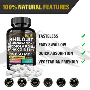 Cápsulas de Ginseng Natural del Himalaya OEM, Ricas en Ácido Fúlvico Húmico y Minerales Traza, Apoyo al <span class=keywords><strong>Sistema</strong></span> Inmunológico, Píldoras <span class=keywords><strong>para</strong></span> Adultos, Gran Venta - Product Image 4