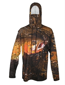 Sudadera CON CAPUCHA DE PESCA transpirable con bloqueo UV de manga larga para hombres con tela de control de humedad para pesca con caña o senderismo - Product Image 3
