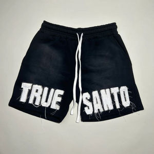 <b>Men's</b> Summer Tshirt <b>Shorts</b> Set Quick Dry Hip Hop Plus Size 100% Cotton Knitted Casual Streetwear Custom Logo Seamless Fusing - Product Image 4