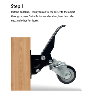 Juego de cuatro piezas de suministro directo del fabricante Ruedas industriales <span class=keywords><strong>vintage</strong></span> Ruedas de ruedas retráctiles de banco de trabajo - Product Image 2