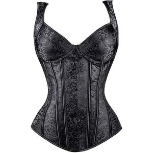 Borcade And lining Leather Women <b>Corset</b> Tops Sexy Over bust Shapewear Modern <b>Corset</b> for Plus Size Breathable - Product Image 6