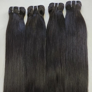 Doble dibujado vietnamita virgen cabello humano 12A grado hueso recto Vietnam extensión del cabello humano, paquete de pelo vietnamita crudo - Product Image 1