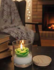 Vela de Vidrio Aromática con Tapa de Madera y Aroma a Rosa - Etiqueta Privada Personalizada para Eventos y Regalos de San Valentín, Precio al por Mayor - Product Image 6