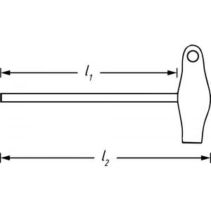 Llave Torx con Mango en T Hazet, Llave Hexagonal de Alta Calidad para un Uso Conveniente - Product Image 2