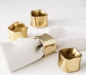 Luxury Gold Metal Cast Knot Design <b>Napkin</b> Rings High Quality Table Decorative Tissue <b>Napkin</b> Holder Rings for <b>Party</b> Occasions - Product Image 4