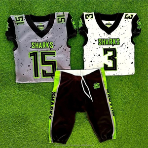 Tenues de football américain haut de gamme, sur mesure, haute qualité, meilleur prix, dernière mode, couleur et logo personnalisés, 1 ensemble MOQ - Product Image 2