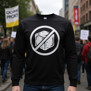 Maglietta a Maniche Lunghe Anti-Immigrazione con Simbolo di Protesta 'No Ice', Categoria T-Shirt Promozionali - Product Image 3