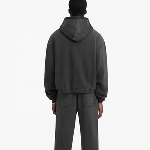 OEM personalizado de los hombres de 2 piezas de peso pesado 100% algodón gimnasio ropa deportiva cremallera Sudadera con capucha de Invierno Polar chándal logotipo personalizable - Product Image 4