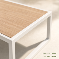 Ensemble de canapé d'extérieur FENGHUI 4 pièces, moderne, antirouille, durable, en aluminium, 3 places, 2 fauteuils, table basse, kaki, tissu en fibres courtes 230g