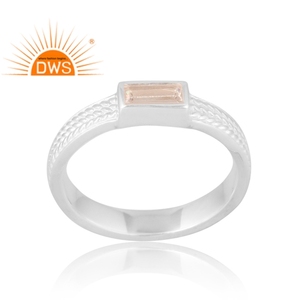 Anillo de plata de ley con diseño moderno y asombroso, con piedra preciosa natural de circonita cúbica, joyería personalizada para mujer, regalo para ella. - Product Image 1