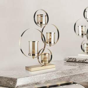 ที่ใส่เทียนโลหะแบบมีขาตั้งปรับแต่งได้สำหรับตกแต่งคริสต์มาสวันเกิดทำจากโลหะแบบโมเดิร์นปรับแต่งได้ - Product Image 2