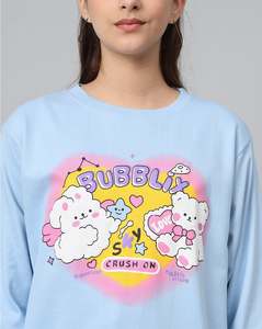 เสื้อสเวตเตอร์ผู้หญิงทรงหลวมพิมพ์ลายกราฟิกผ้าฝ้ายอินเดียผ้าถักโลโก้ด้านหลังจากผู้ผลิตแฟชั่นจำนวนมาก - Product Image 5