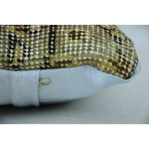 8x16 Inch Gold Kantha <b>Pillow</b> with Vintage Leopard Print Woven Decorative Accent Wool Material - Product Image 4