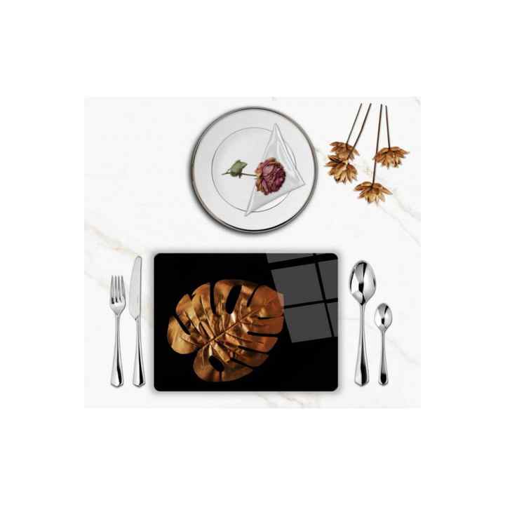 New Year's Gold Leaf Plate Set 2 Pieces