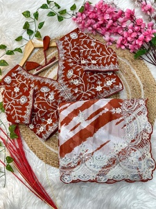 Rangoli Silk พิเศษภาพพิมพ์ดิจิทัล leharriya และการเย็บปักถักร้อย Saree ผู้หญิงแฟชั่นผู้ผลิตและผู้จัดจำหน่ายจาก Surat - Product Image 6