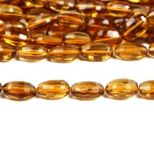 Cuentas de cuarzo cerveza natural facetadas ovaladas para la fabricación de joyas, cuentas de cuarzo cerveza, proveedor mayorista, fabricante, India, venta al por mayor. - Product Image 2