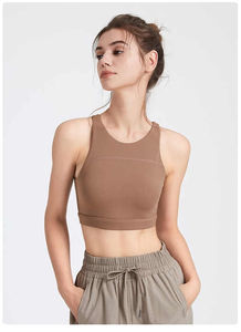 Sujetador Deportivo Sexy de Alta Calidad al por Mayor, Ropa de Gimnasio y Yoga para Mujer, Espalda Descubierta, Cuello Alto, a Prueba de Impactos, con Diseño Calado - Product Image 4