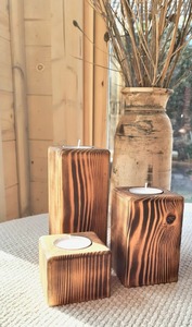 Direct Factory Supply Handmade Wooden <b>Taper</b> <b>Candle</b> <b>Holder</b> for Dining Table Arrangements Parties Available for Export Price - Product Image 3