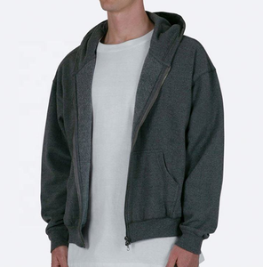 Heavyweight 100% Cotton <b>Oversized</b> Zipper Unisex Custom <b>Fleece</b> Blank Printing Full Zip up <b>Men</b> <b>Hoodie</b> - Product Image 3