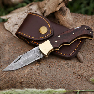 บริการรับผลิตมีดพับแบบพกพา ใบมีดเหล็กดามัสกัส ปลายแหลม คมตรง รับผลิตตามสั่ง ขายส่ง ปริมาณมาก รับผลิตแบบ OEM ODM - Product Image 3