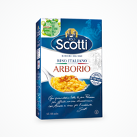 Riz Arborio de marque italienne Riso Scotti à grains longs 1 kg Qualité supérieure Emballé sous vide Doux Sans OGM Séché Frais Fabriqué en Italie