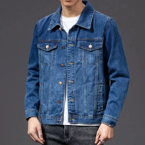 Enzo <b>Mens</b> Denim <b>Jacket</b> Classic Western Style Designer <b>Trucker</b> Vintage Style Coat - Product Image 3