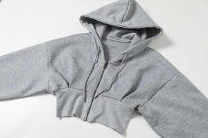 Sudadera con capucha en blanco con cremallera de algodón 100% de alta calidad - Product Image 5