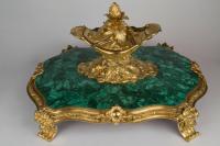 Centre de table en pierre de malachite fait main, simple et traditionnel, taille personnalisée, accessoire de décoration intérieure, écologique et durable pour le salon