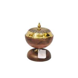 Bakhoor Burner Gold Plated Top <b>Sandalwood</b> Body Bakhoor Dispenser New <b>Incense</b> Holder Burner Eco-Friendly 100% Natural <b>Incense</b> - Product Image 3