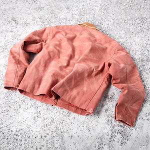 OEM Custom Mens Heavy Duty <b>Canvas</b> Work Jacket Lined Zip-Up Acid Wash Vintage Style - Product Image 2