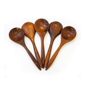 Look traditionnel vaisselle en bois naturel cuillère à soupe louche tourneur longue soupe de riz écumoire cuillères de cuisine look designer - Product Image 6