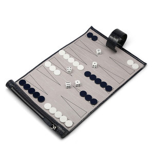 Juego de Backgammon de Cuero PU de Alta Calidad, Backgammon de Cuero PU para Viajes, Diversión al Aire Libre y Fiestas - Product Image 4