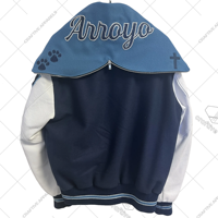 Veste universitaire en laine tissée ornée de strass et de lettres, personnalisable, respirante, pour l'automne – Vente en gros