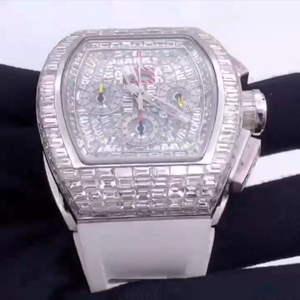 คุณภาพสูง VVS Baguette ตัด Moissanite เพชรทรงกลมนาฬิกาไม่มีสีสไตล์ฮิปฮอปเพชร - Product Image 2