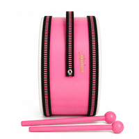 Midex Orf-TF-13PK Instrumentos Orff - Tambor de suelo rosa para niños con cabezales de papel encerado de madera de abedul, ecológico, duradero, portátil, directo