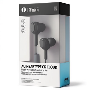 AUINEARTYPECK CLOUD Auriculares Negros con Cable, Interfaces Tipo-C y 3.5mm, Cancelación de Ruido, Función Impermeable, Micrófono Integrado - Product Image 3