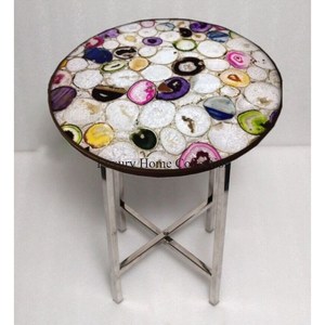 โต๊ะกาแฟโลหะรูปทรงกลองทำจากทองแดงขนาดยาวดีไซน์แฟนซีห้องนั่งเล่นและร้านอาหารของโรงแรมเฟอร์นิเจอร์ - Product Image 2